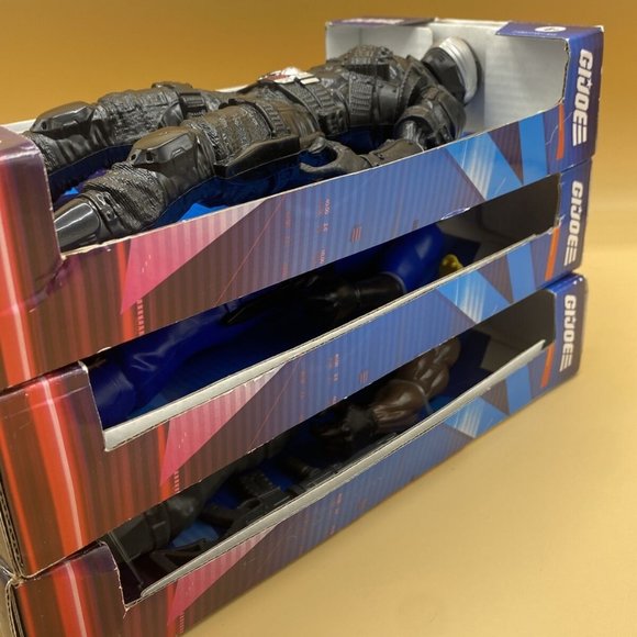 Hasbro GI Joe Lot Of 3 Snake Eyes Cobra Commander Roadblock Action Figures New - Picture 5 of 7